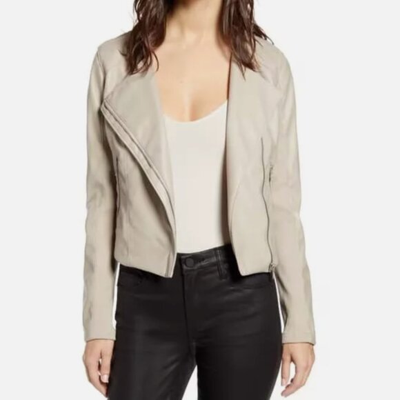 BLANK NYC 'Record Breaker' Collarless Faux Leather Moto Jacket - Picture 1 of 13